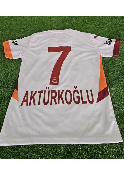 2024/25 G.s.k Gs/galætasaræy #kerem Aktürk'oğlu #7 Deplasman Forması Beyaz