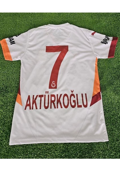 2024/25 G.s.k Gs/galætasaræy #kerem Aktürk'oğlu #7 Deplasman Forması Beyaz
