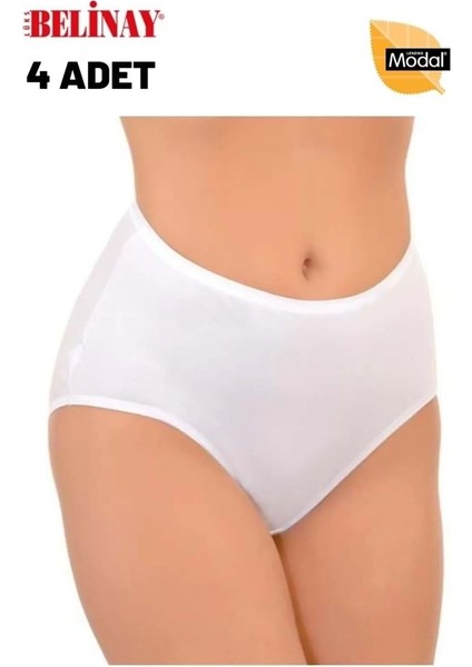 4 Adet 069 Kadın Yüksek Bel Modal Külot