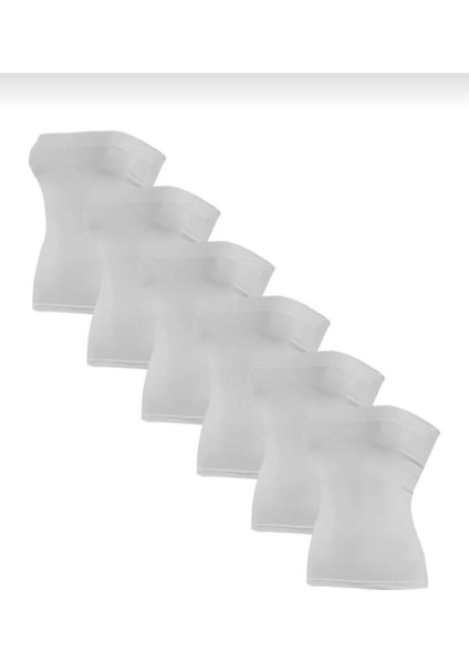 2180 Kadın Likralı Straplez Atlet 12 Adet