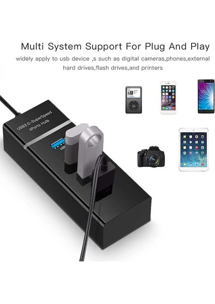 4 Port USB 3.0 Hub Çoğaltıcı Çoklayıcı Swıtch Hızlı Çoklama Dişi Splitter Laptop Bilgisayar Için