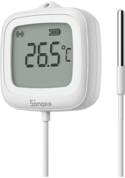 SNZB-02LD Zigbee IP65 LCD Ekranlı Problu Akıllı Sıcaklık Sensörü