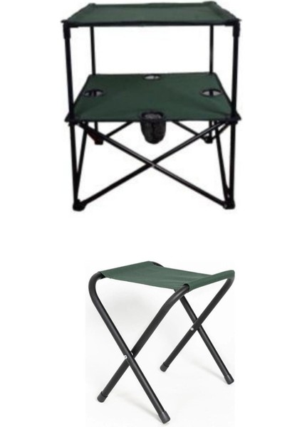 Yeşil Katlanır Masa ve Kamp Taburesi Seti, Pratik ve Şık Outdoor Ürünleri fiyatları