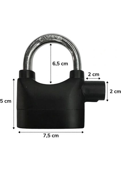 Desibel Siyah Alarmlı Çok Fonksiyonlu Ekstra Güvenlikli Kare Asma Dolap Kilidi indirimleri