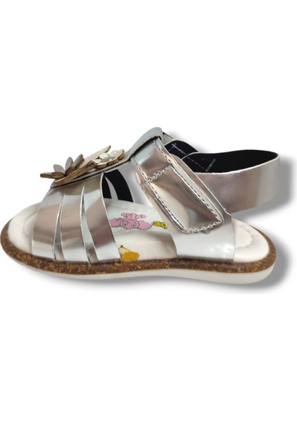 Şirinbebe 1657-20 Çift Çicekli Kız Çocuk Sandalet 21-25