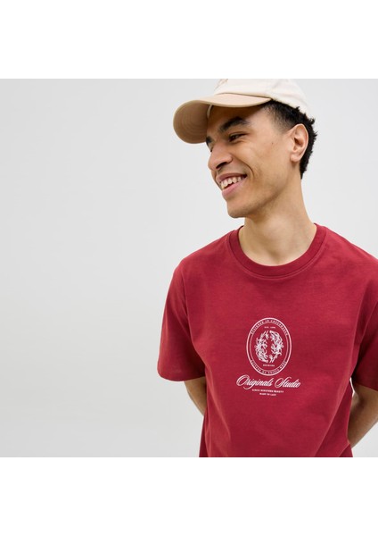 Erkek Kisa Kollu Baskili Tisört - Dia indirimleri