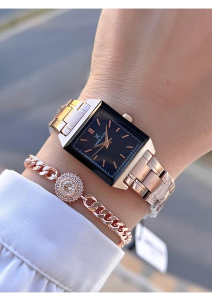 Çelik Kordon 30 mt Suya Dayanıklı 2 Yıl Garantili Kadın Kol Saati+Bileklik BYN.10816.6 fiyatları