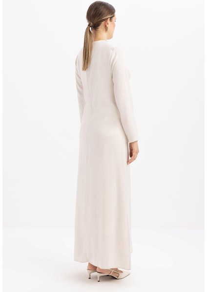 Kemik-Kuşaklı Saten Elbise fırsatları