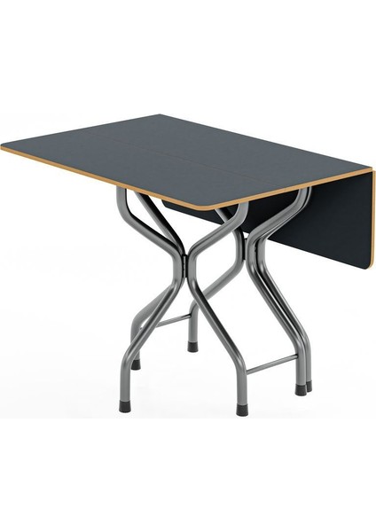 Şık Katlanır Kare Füme Masa ve Sandalye Takımı Seti modelleri