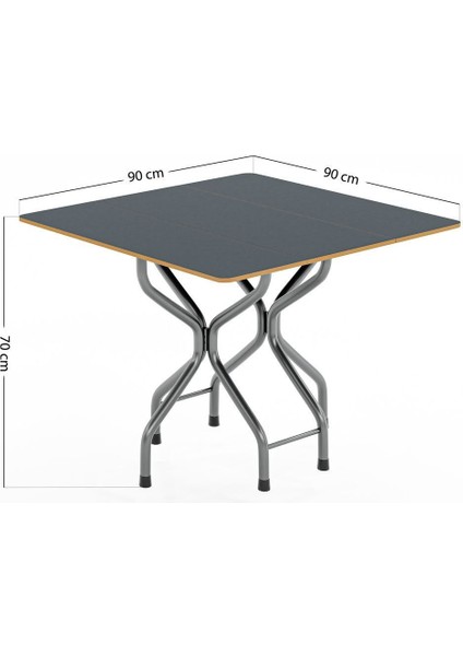 Şık Katlanır Kare Füme Masa ve Sandalye Takımı Seti indirimleri