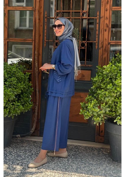 Nurcan Çetin Etekli Takım 25411 Indigo fiyatları