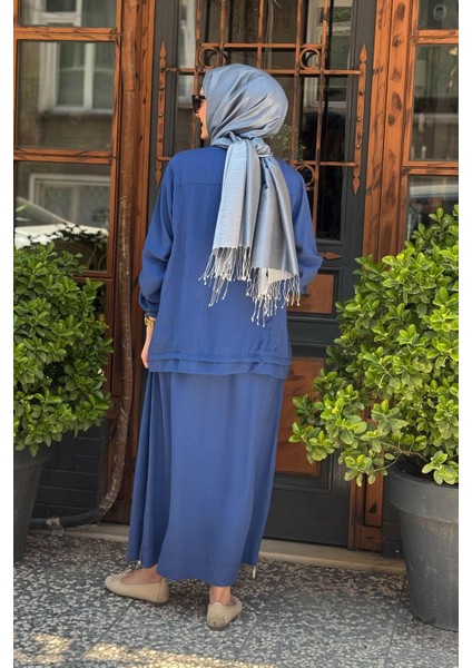 Nurcan Çetin Etekli Takım 25411 Indigo fırsatları