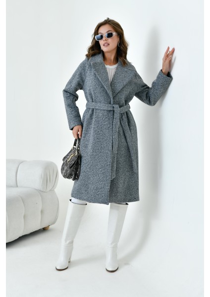 Ftz Women Kadın Geniş Yaka Kaban Gri fiyatları