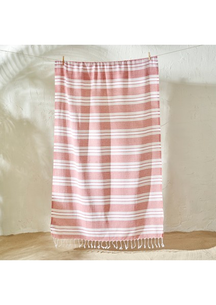 %100 Pamuk Stripe Peştamal Kiremit (90X160 Cm)