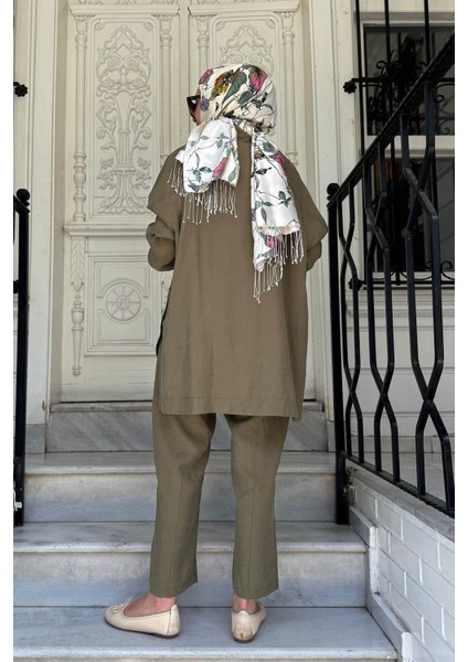 Nurcan Çetin Pantolonlu Takım 25441 Haki fırsatları