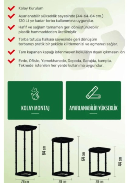 Taşınabilir Kamp Seti, Katlanabilir Masa Sandalye ve Çöp Kutusu, Piknik Keyfi