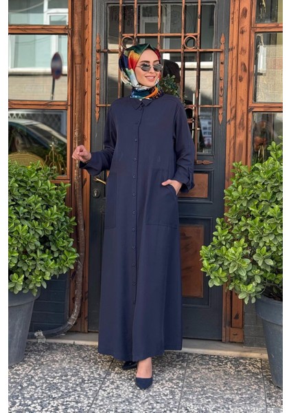 Nurcan Çetin Elbise 25150 Lacivert