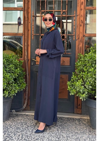 Nurcan Çetin Elbise 25150 Lacivert