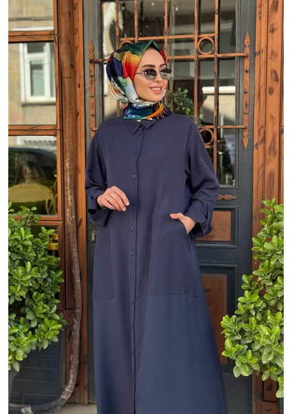 Nurcan Çetin Elbise 25150 Lacivert