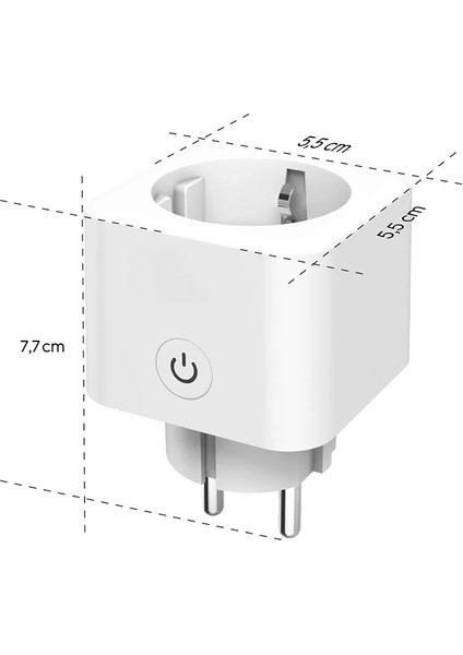 Akıllı Wi-Fi ve Bluetooth Kontrollü Priz – Uzaktan Kumanda, Zamanlayıcı ve Sesli Asistan Desteği