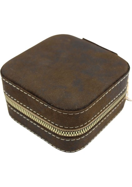 Kahverengi Fermuarlı Takı ve Seyahat Çantası, Şık ve Pratik Tasarım fiyatları