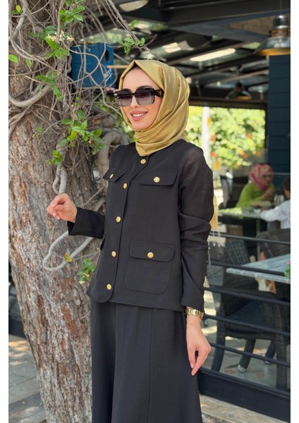 Nurcan Çetin Etekli Takım 25464 Siyah modelleri