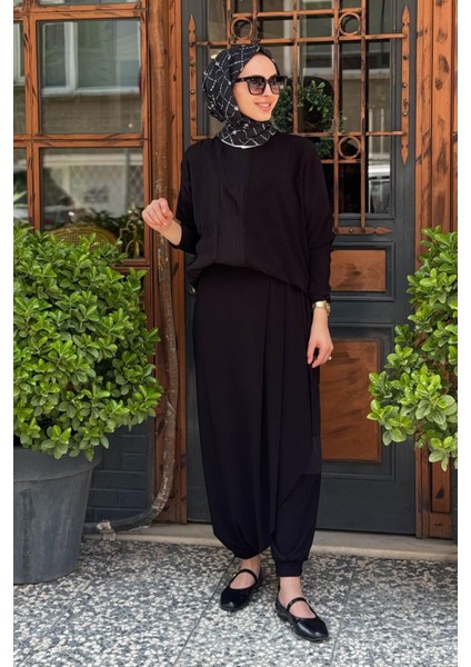 Nurcan Çetin Pantolonlu Takım 24408 Siyah