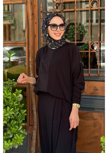 Nurcan Çetin Pantolonlu Takım 24408 Siyah