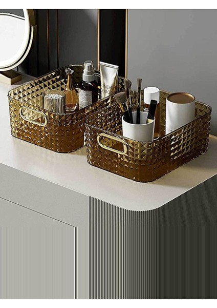 Çok Amaçlı Kahverengi Makyaj ve Takı Düzenleyici, Şık ve Kullanışlı Tasarım fiyatları