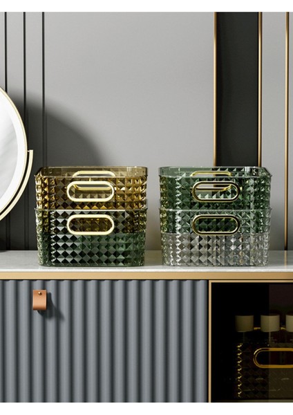 Çok Amaçlı Kahverengi Makyaj ve Takı Düzenleyici, Şık ve Kullanışlı Tasarım