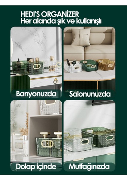 Çok Amaçlı Kahverengi Makyaj ve Takı Düzenleyici, Şık ve Kullanışlı Tasarım