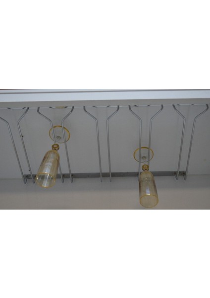 5 Bölmeli Krom V Metal Bardaklık, Şık ve Pratik Kadeh Askısı fiyatları