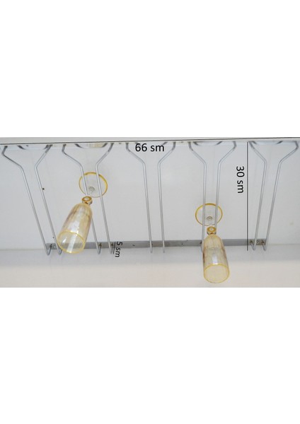 5 Bölmeli Krom V Metal Bardaklık, Şık ve Pratik Kadeh Askısı fırsatları