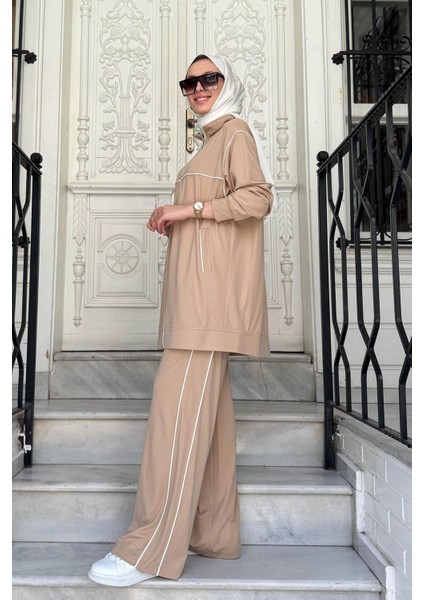 Nurcan Çetin Bambu Pantolonlu Takım 25423 Bej fiyatları
