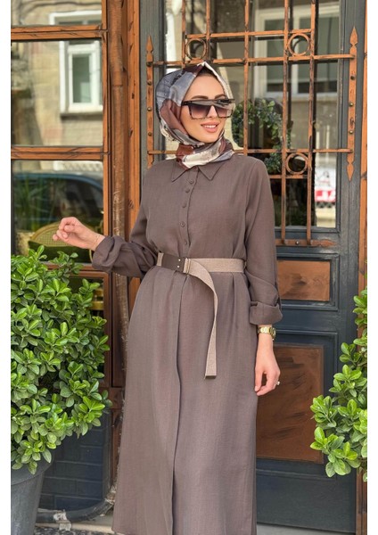 Nurcan Çetin Pantolonlu Takım 25442 Kahve