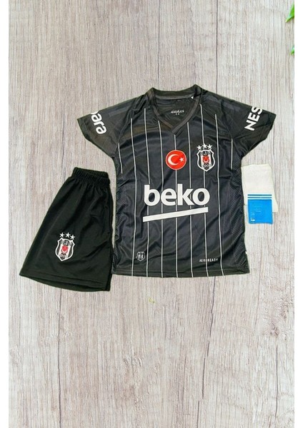 2024-25-B€ŞIKTÆŞ Ciro-Immobile Deplasman Çocuk Siyah Forması (Forma Şort Çorap) 3 Lü Set fiyatları