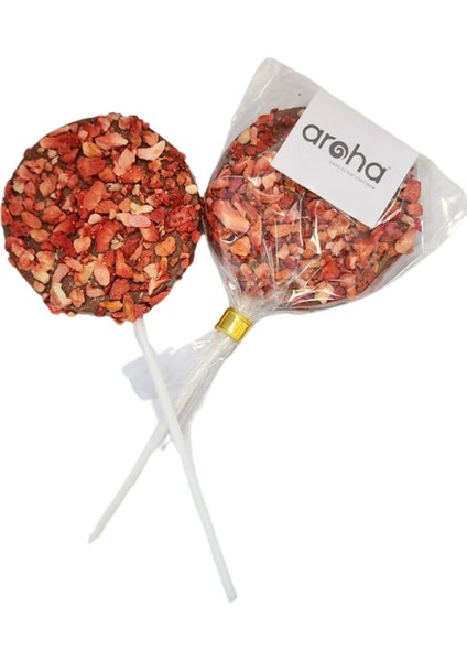 Çilekli Sütlü Lolipop Çikolata - %50 Kakao Çilekli Sütlü Çikolata - 25 G (1 Adet) modelleri
