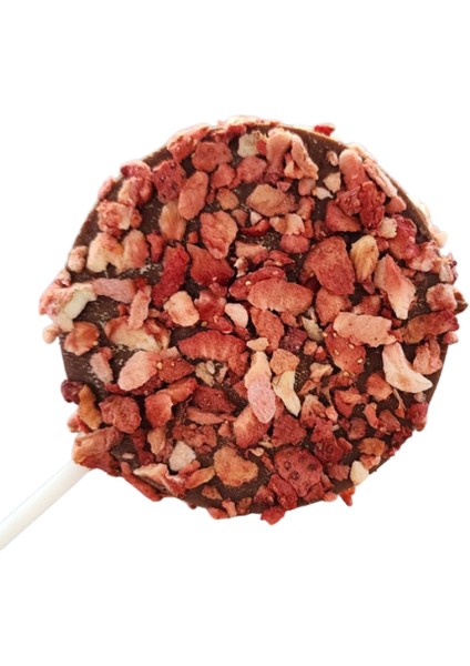 Çilekli Sütlü Lolipop Çikolata - %50 Kakao Çilekli Sütlü Çikolata - 25 G (1 Adet) fırsatları
