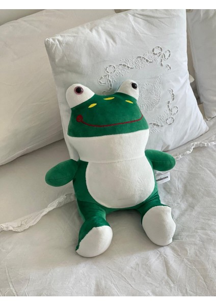 Çocuk Sevimli Kurbağa Oyun Arkadaşı Peluş Yastık Yeşil 40 cm modelleri