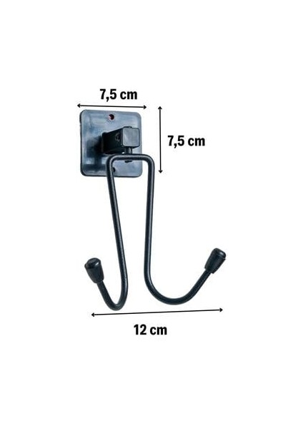 ® Kendiliğinden Yapışkanlı Siyah Paslanmaz Metal Bornoz ve Havlu Askılığı modelleri