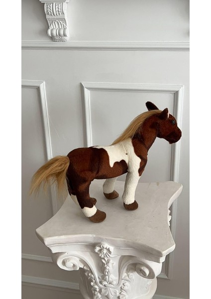 Çocuk Sevimli At Oyun&uyku Arkadaşı Peluş Yastık Kahverengi 35 cm fırsatları