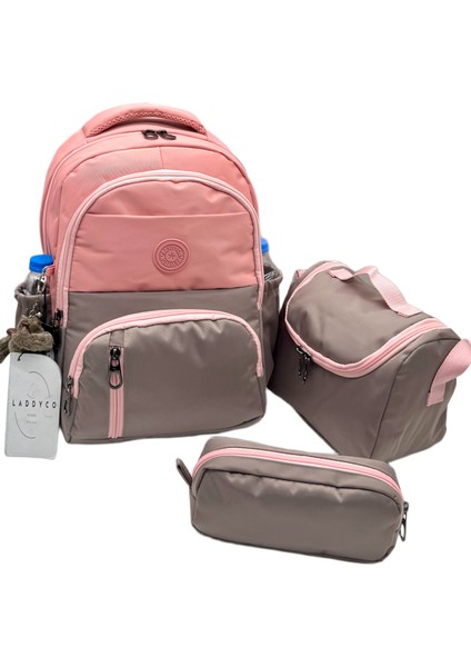 Ilk Okul Çantası 3'lü Seti Unisex Çocuk Ilkokul Çantası LDC-8010