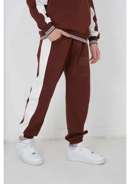 Erkek Çocuk Iki Iplik Kumaş Çizgili Bisiklet Yakalı Eşofman Takımı fırsatları