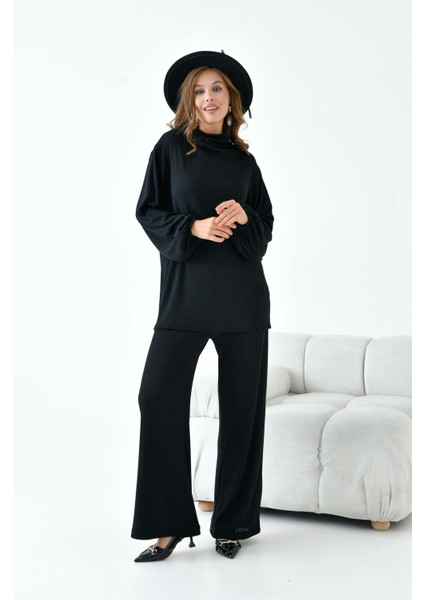 Kadın Dokuma Ikili Takım Siyah indirimleri