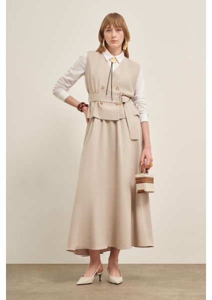 Kadın Yelek Etek Takım Taş fırsatları