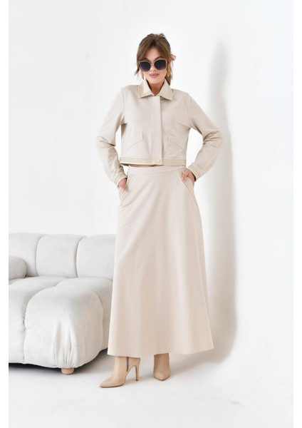 Kadın Iki Ip Taşlı Takım Taş