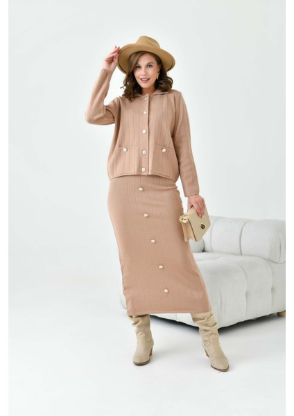 Kadın Düğmeli Ikili Takım Bisküvi indirimleri