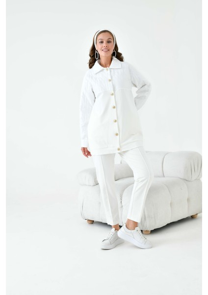 Kadın Capitone Takım Ekru