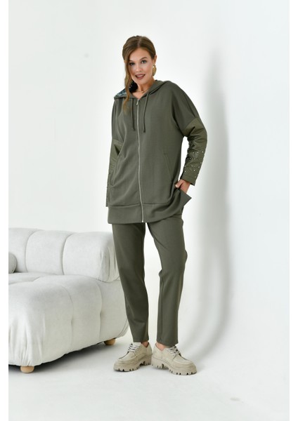 Kadın Kapitone Takım Haki modelleri