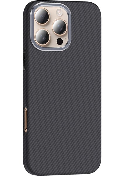 Apple iPhone 16 Pro Max Kılıf M-Safe Şarj Özellikli Karbon Fiber Görünümlü Zore Gros Kapak